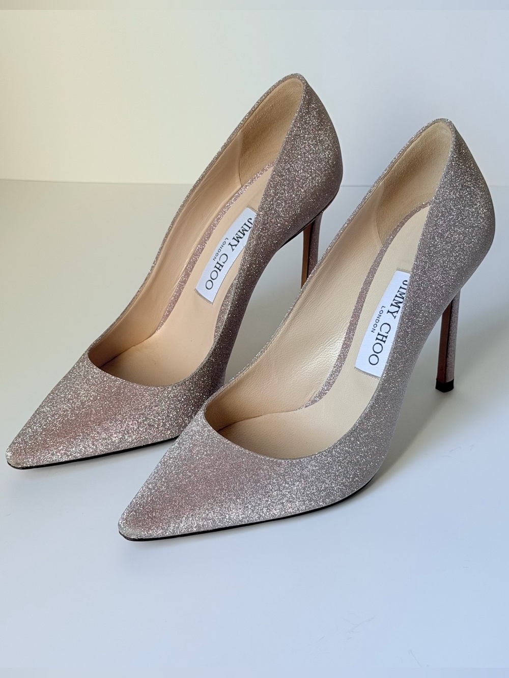 Jimmy Choo Romy Glitter Pumps Ballet Pink
